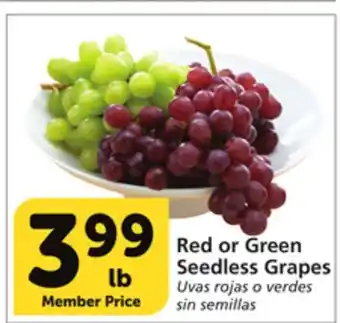 Albertsons Red or Green Seedless Grapes offer