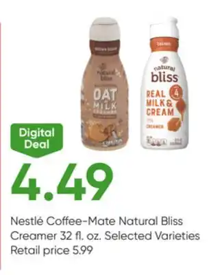 Stater Bros Nestlé Coffee-Mate Natural Bliss Creamer offer