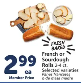 Vons French or Sourdough Rolls offer