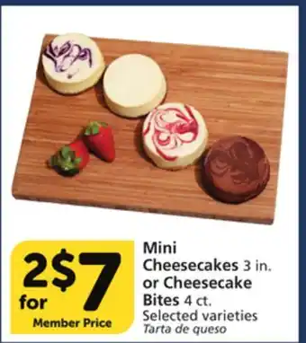 Vons Mini Cheesecakes 3 in. or Cheesecake Bites 4 ct offer