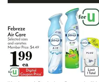 Pavilions Febreze Air Care offer