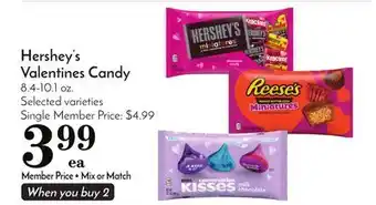 Pavilions Hershey's Valentines Candy offer