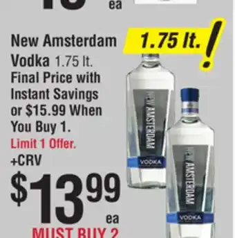 Smart & Final New Amsterdam Vodka offer