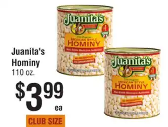 Smart & Final Juanita's Hominy offer
