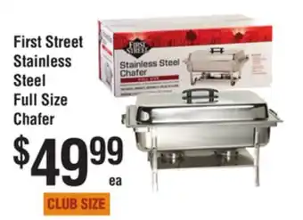 Smart & Final First Street Stainless Steel Full Size Chafer offer