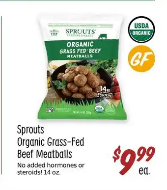 Sprouts Farmers Market Sprouts Organic Grass-Fed Beef Meatballs offer