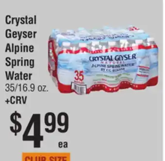 Smart & Final Crystal Geyser Alpine Spring Water offer