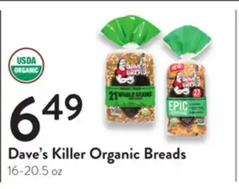 Fresh Thyme Dave's Killer Organic Breads offer