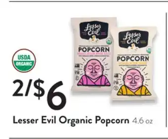 Fresh Thyme Lesser Evil Organic Popcorn offer