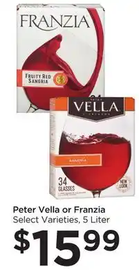 Food 4 Less Peter Vella or Franzia offer