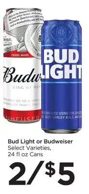 Food 4 Less Bud Light or Budweiser offer