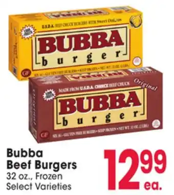 Jewel-Osco Bubba Beef Burgers offer