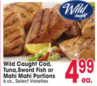 Jewel-Osco Cod, Tuna, Sword Fish or Mahi Mahi Portions offer