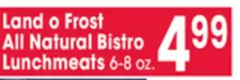 Jewel-Osco Land o Frost All Natural Bistro Lunchmeats offer