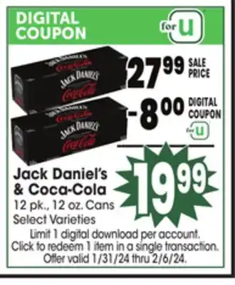 Jewel-Osco Jack Daniel's & Coca-Cola offer