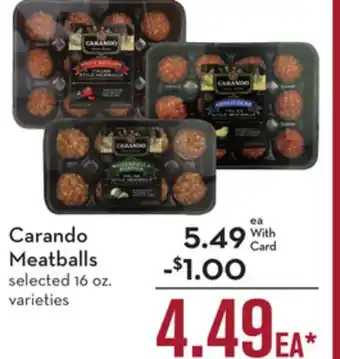 Mariano's Carando Meatballs offer