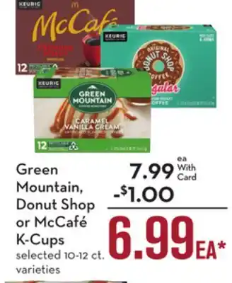Mariano's Green Mountain, Donut Shop or McCafé K-Cups offer