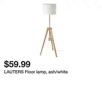 Ikea LAUTERS Floor lamp, ash/white offer