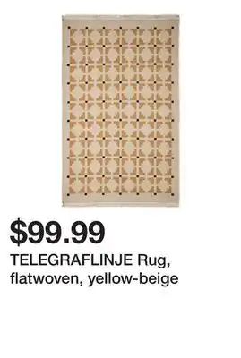 Ikea TELEGRAFLINJE Rug, flatwoven, yellow-beige offer