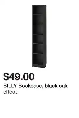 Ikea BILLY Bookcase, black oak effect offer