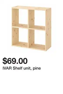 Ikea IVAR Shelf unit, pine offer