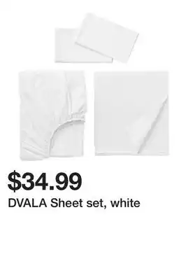 Ikea DVALA Sheet set, white offer