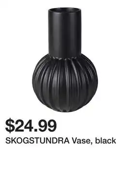 Ikea SKOGSTUNDRA Vase, black offer