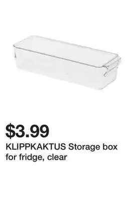 Ikea KLIPPKAKTUS Storage box for fridge, clear offer