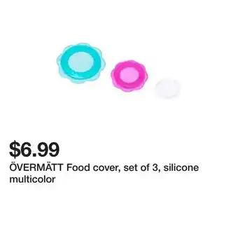 Ikea ÖVERMÄTT Food cover, set of 3, silicone multicolor offer