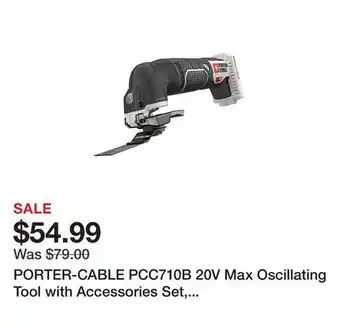 PORTER-CABLE PCC710B 20V Max Oscillating Tool with Accessories Set, 11-Pack