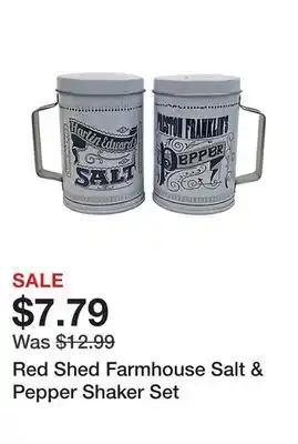 Tractor Supply Company Red Shed Farmhouse Salt & Pepper Shaker Set offer