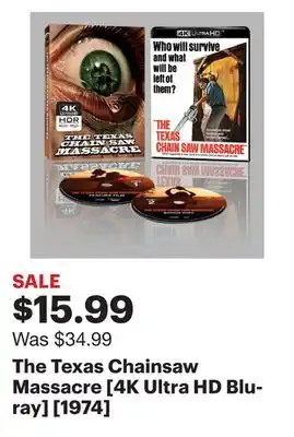 Best Buy The Texas Chainsaw Massacre [4K Ultra HD Blu-ray] [1974] offer