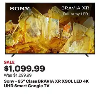 Best Buy Sony - 65 Class BRAVIA XR X90L LED 4K UHD Smart Google TV offer