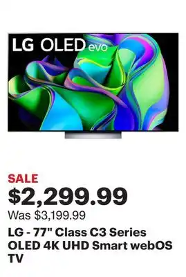 Best Buy LG - 77 Class C3 Series OLED 4K UHD Smart webOS TV offer