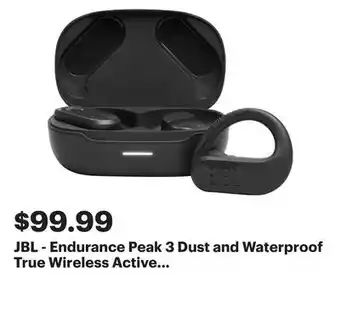 Best Buy JBL - Endurance Peak 3 Dust and Waterproof True Wireless Active Earbuds - Black offer