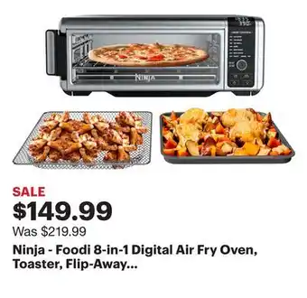 Best Buy Ninja - Foodi 8-in-1 Digital Air Fry Oven, Toaster, Flip-Away Storage, Dehydrate, Keep Warm - Stainless Steel/Black offer
