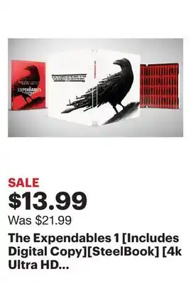 Best Buy The Expendables 1 [Includes Digital Copy][SteelBook] [4k Ultra HD Blu-ray ][Only @ Best Buy] offer