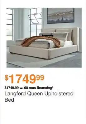 Ashley Furniture Langford Queen Upholstered Bed offer