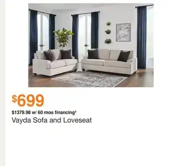 Ashley Furniture Vayda Sofa and Loveseat offer
