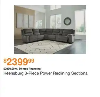 Ashley Furniture Keensburg 3-Piece Power Reclining Sectional offer
