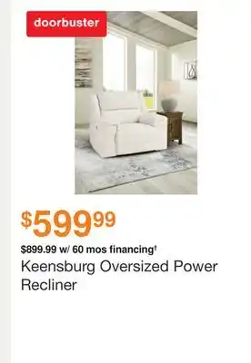 Ashley Furniture Keensburg Oversized Power Recliner offer