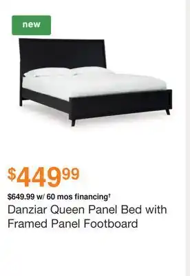Ashley Furniture Danziar Queen Panel Bed with Framed Panel Footboard offer