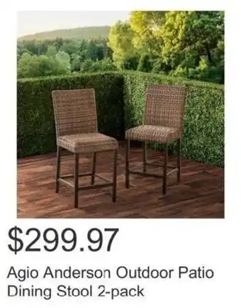 Costco Agio Anderson Outdoor Patio Dining Stool 2-pack offer