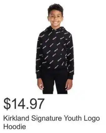 Costco Kirkland Signature Youth Logo Hoodie offer