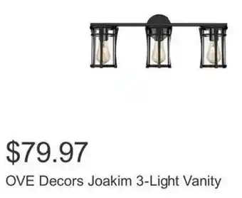 Costco OVE Decors Joakim 3-Light Vanity offer