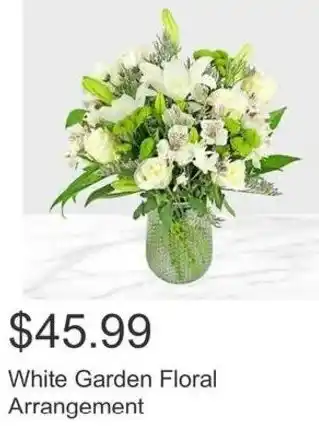 Costco White Garden Floral Arrangement offer