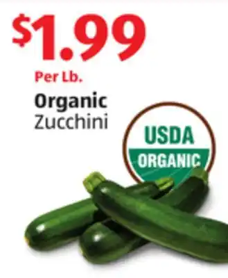 Aldi Organic Zucchini offer