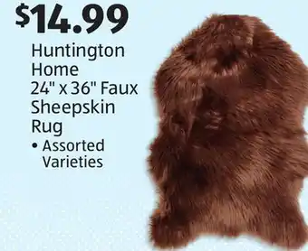 Aldi Huntington Home 24 x 36 Faux Sheepskin Rug offer