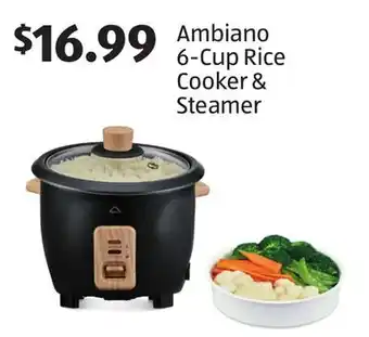 Aldi Ambiano 6-Cup Rice Cooker & Steamer offer