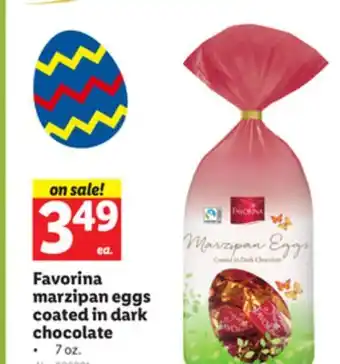Lidl Favorina marzipan eggs coated in dark chocolate offer